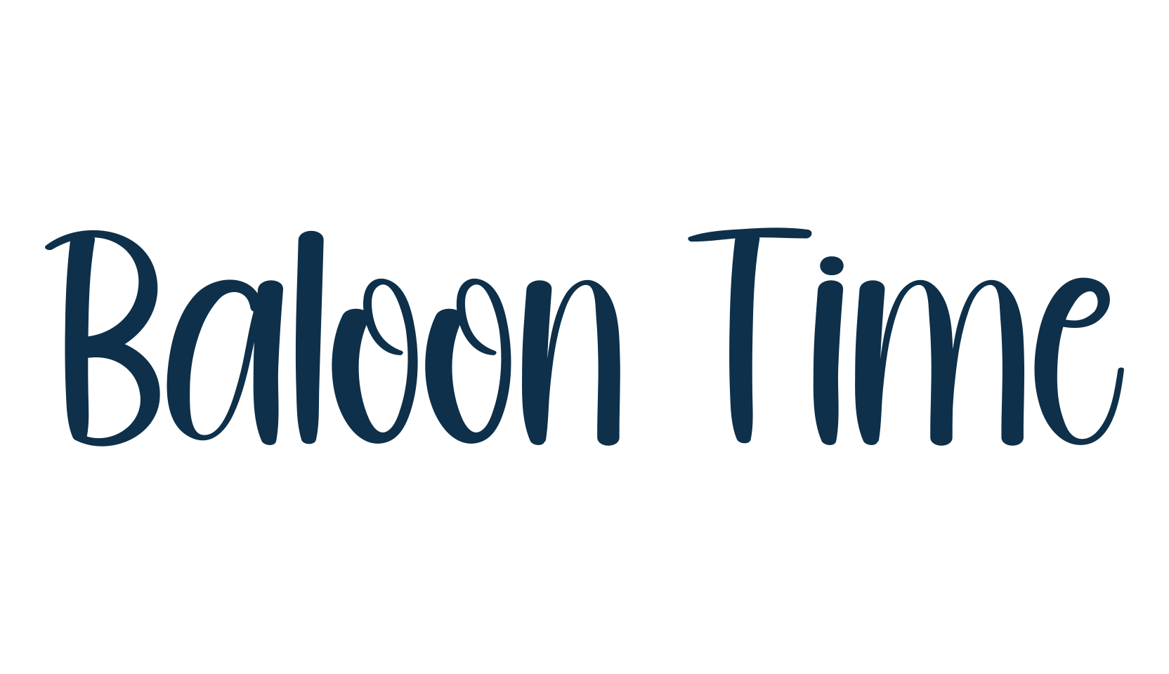 Baloon Time, fancy various decorative script calligraphy font preview
