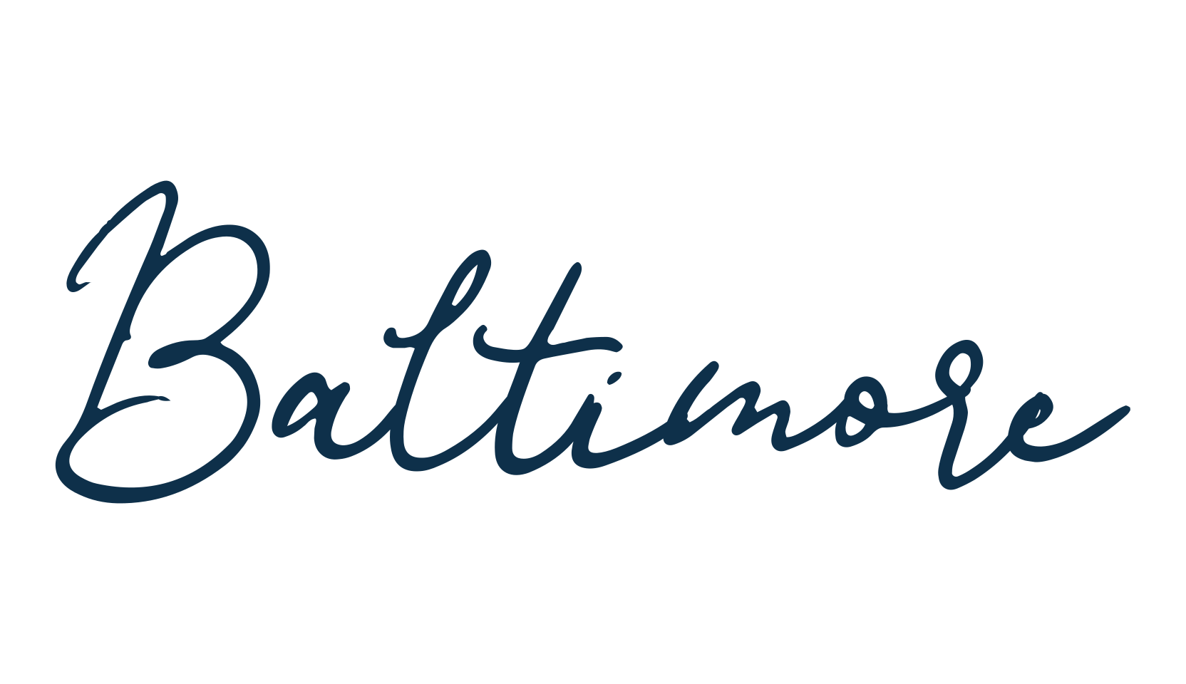 Baltimore, script handwritten fancy decorative calligraphy font preview