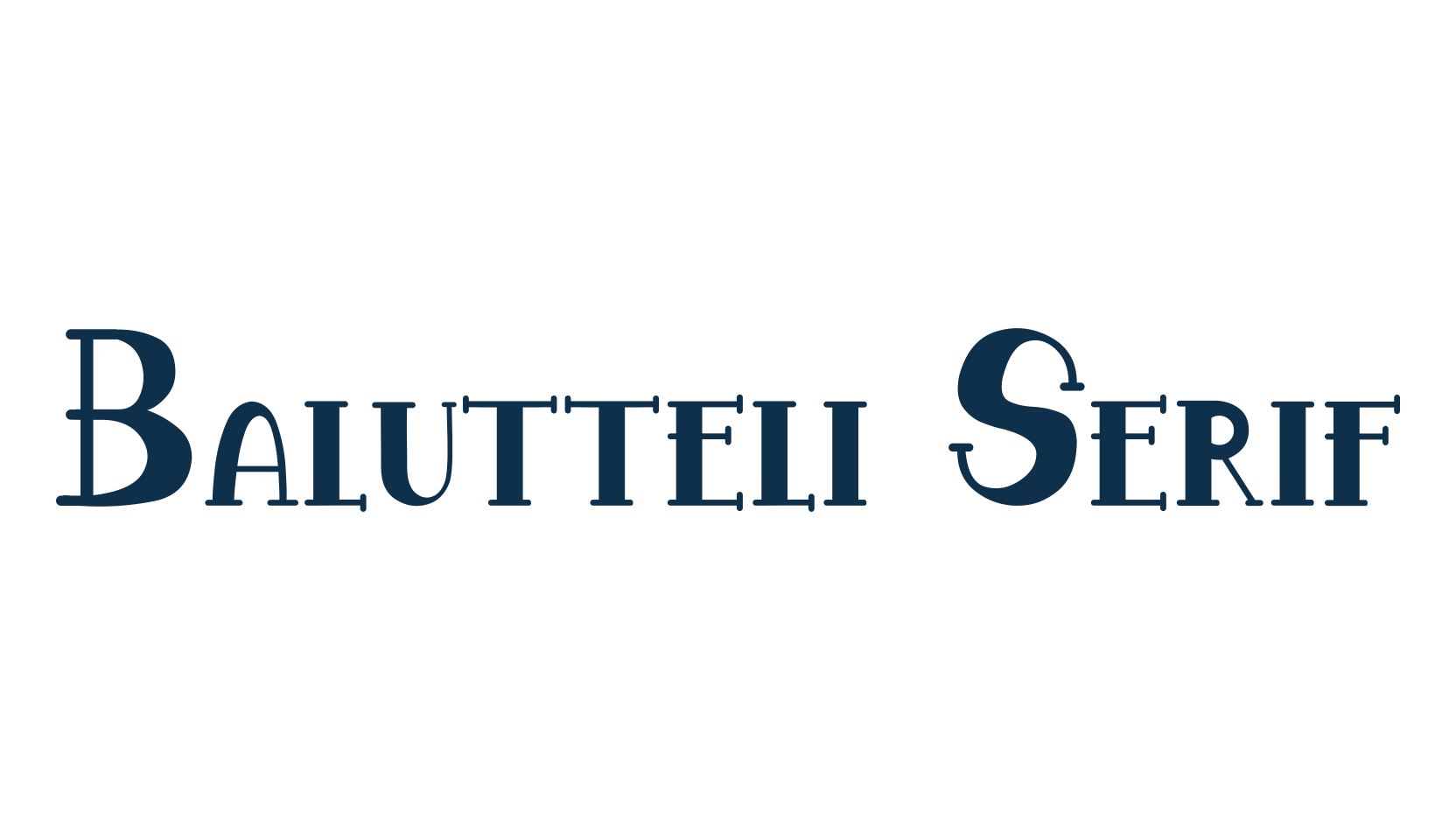 Balutteli Serif, fancy various decorative font preview