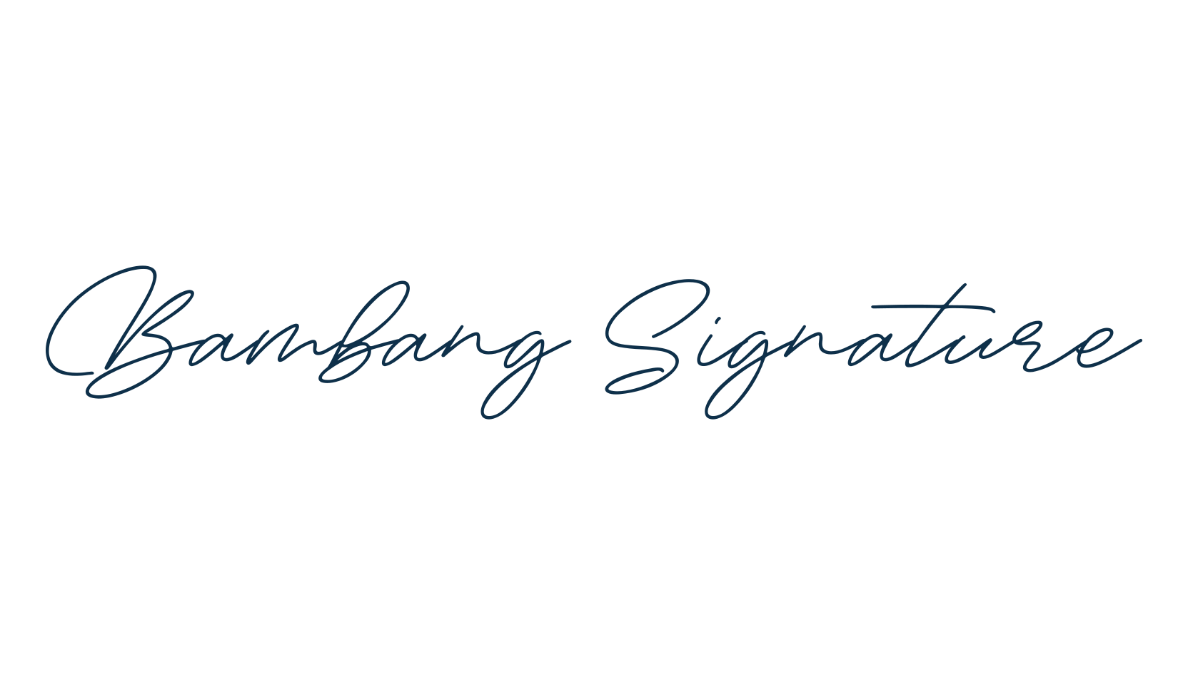 Bambang Signature, handwriting font preview
