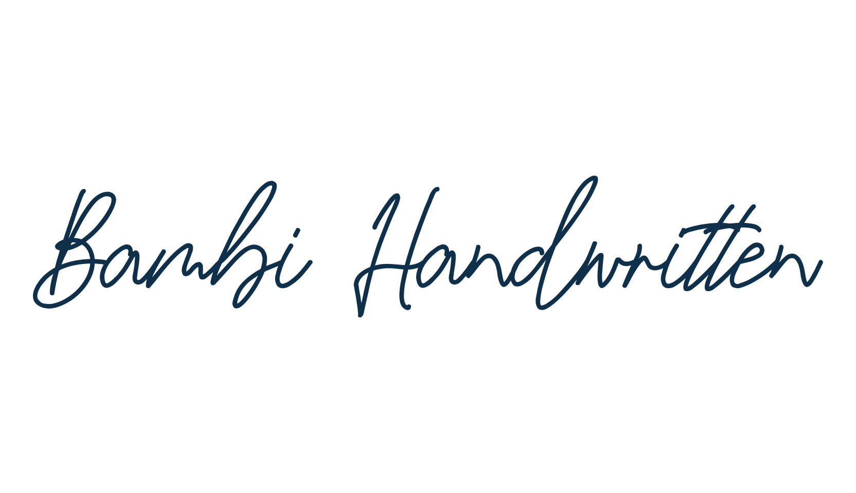 Bambi Handwritten, script handwritten fancy decorative calligraphy font preview