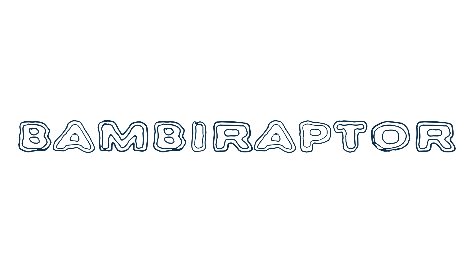 Bambiraptor, fancy eroded decorative font preview