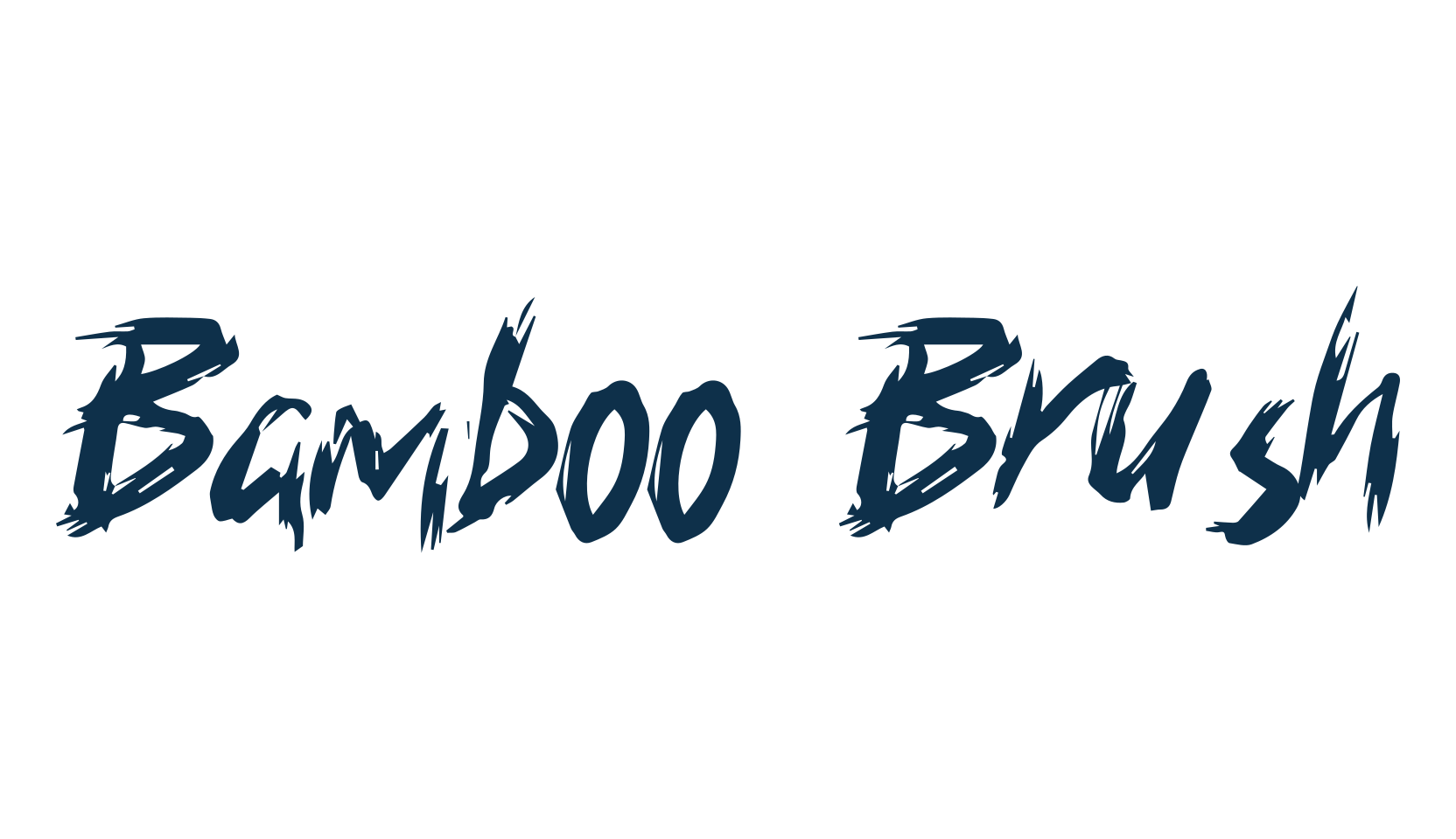 Bamboo Brush, script brush fancy decorative calligraphy font preview