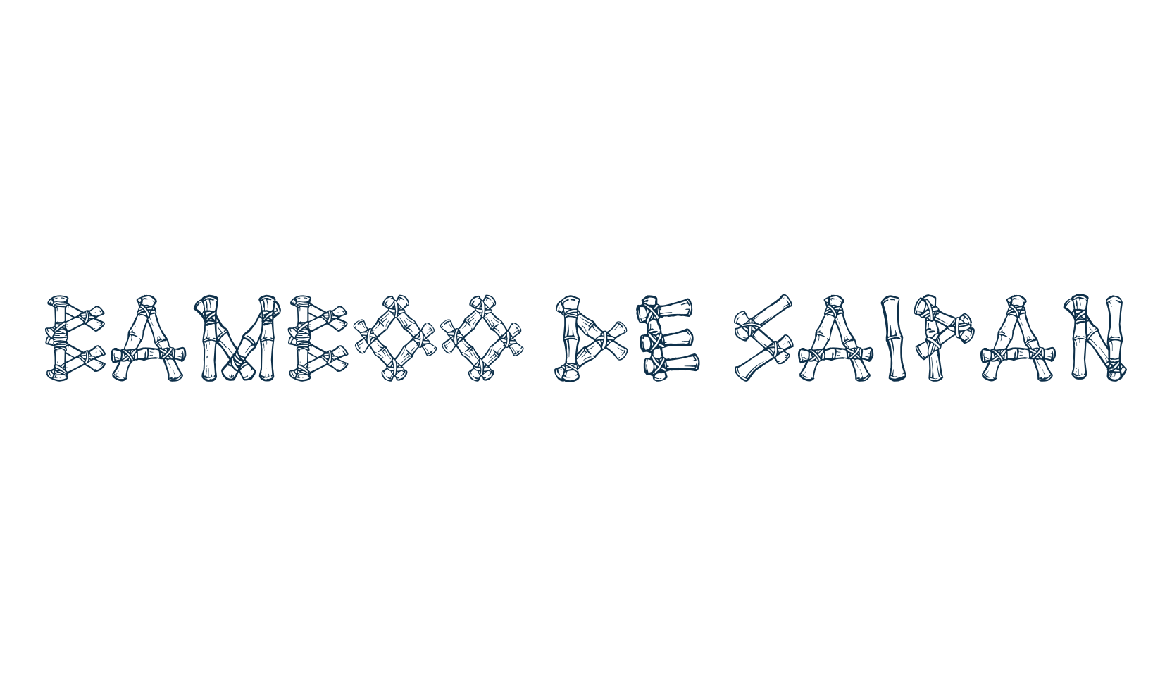 Bamboo de Saipan, decorative font preview