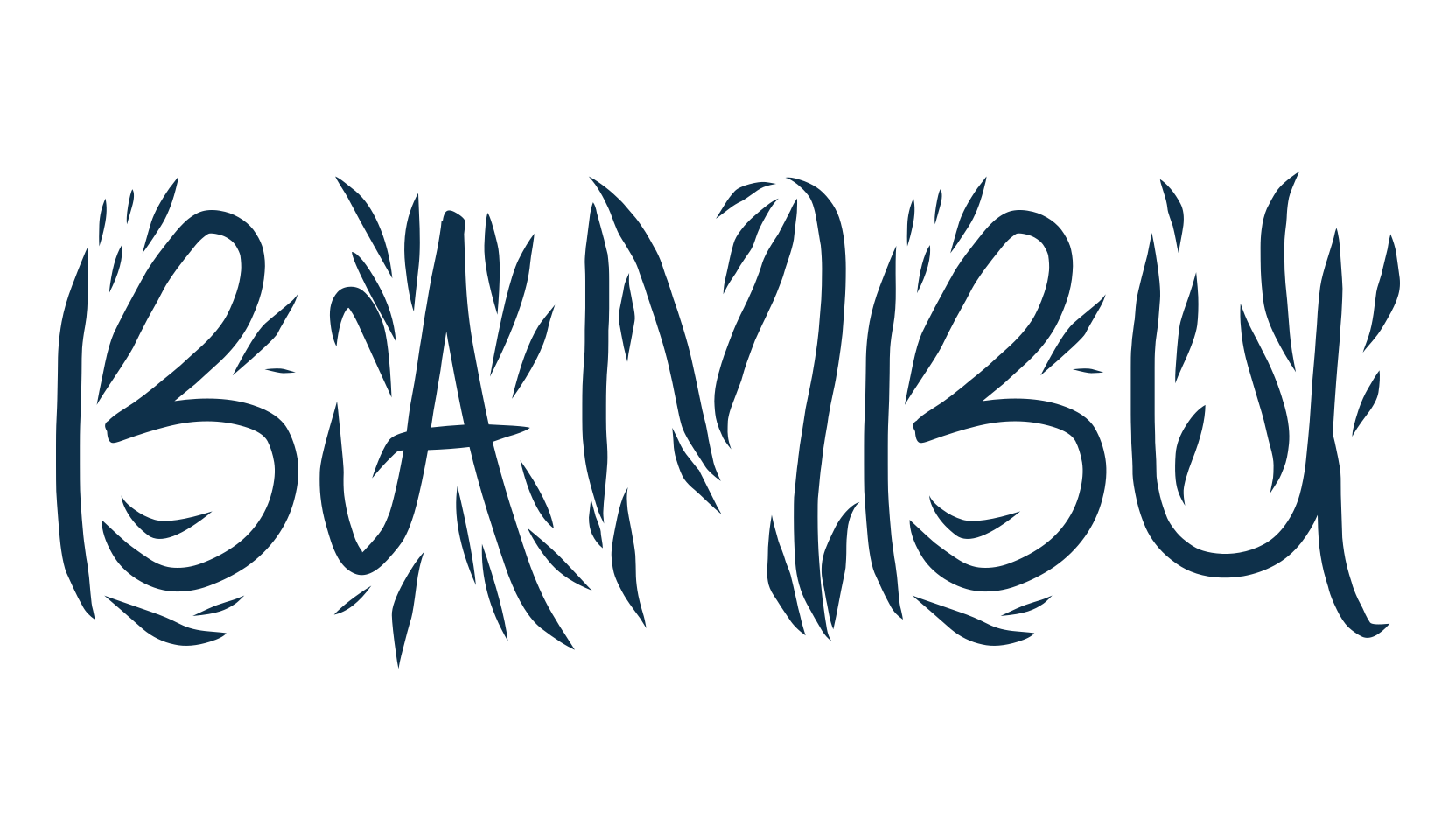 Bambu (bambu), fancy decorative font preview