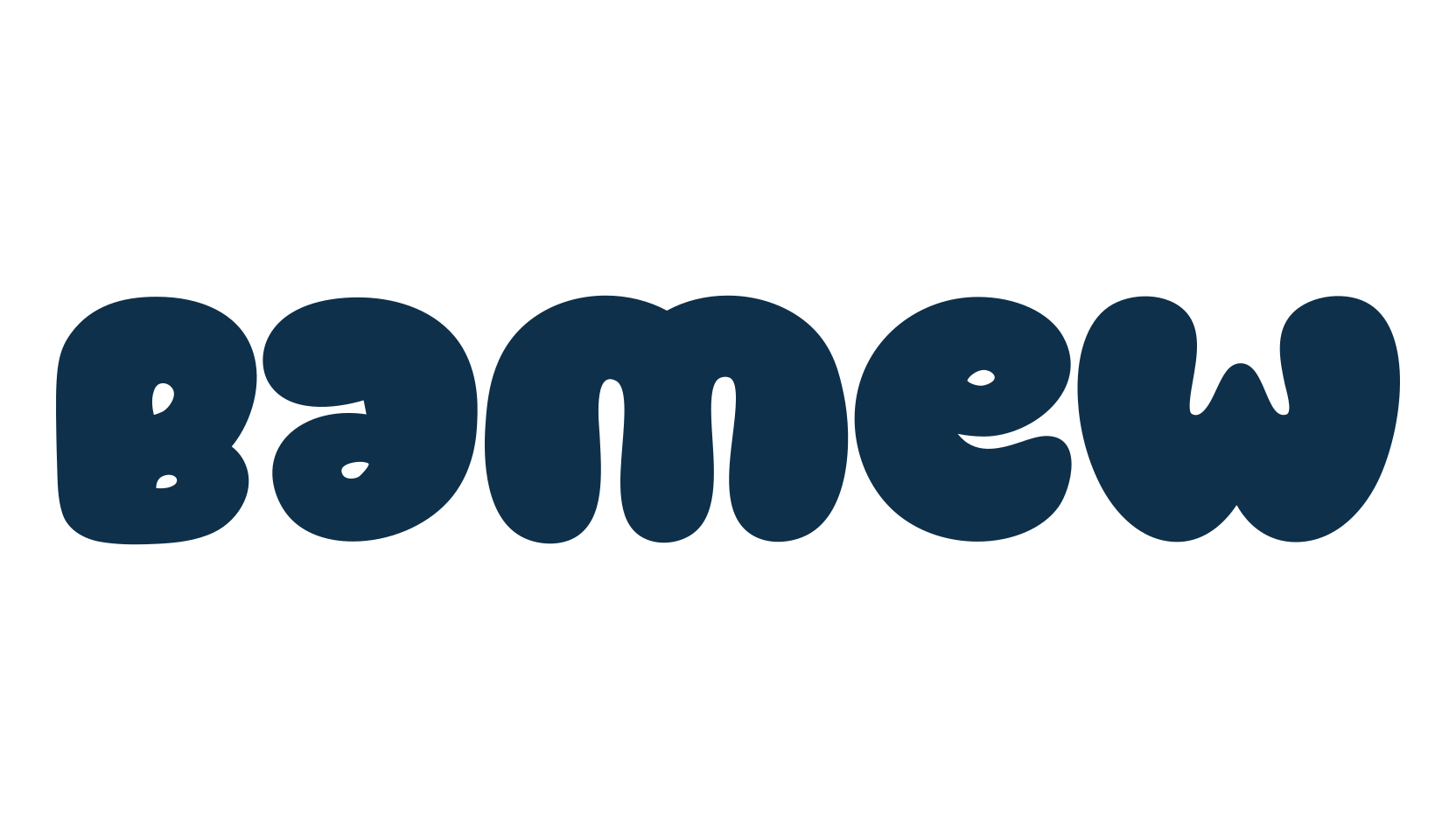 Bamew, cartoon font preview