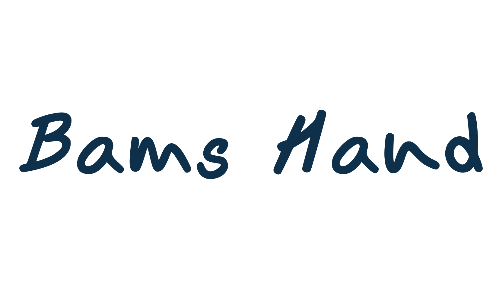 Bams Hand, script handwritten fancy decorative calligraphy font preview