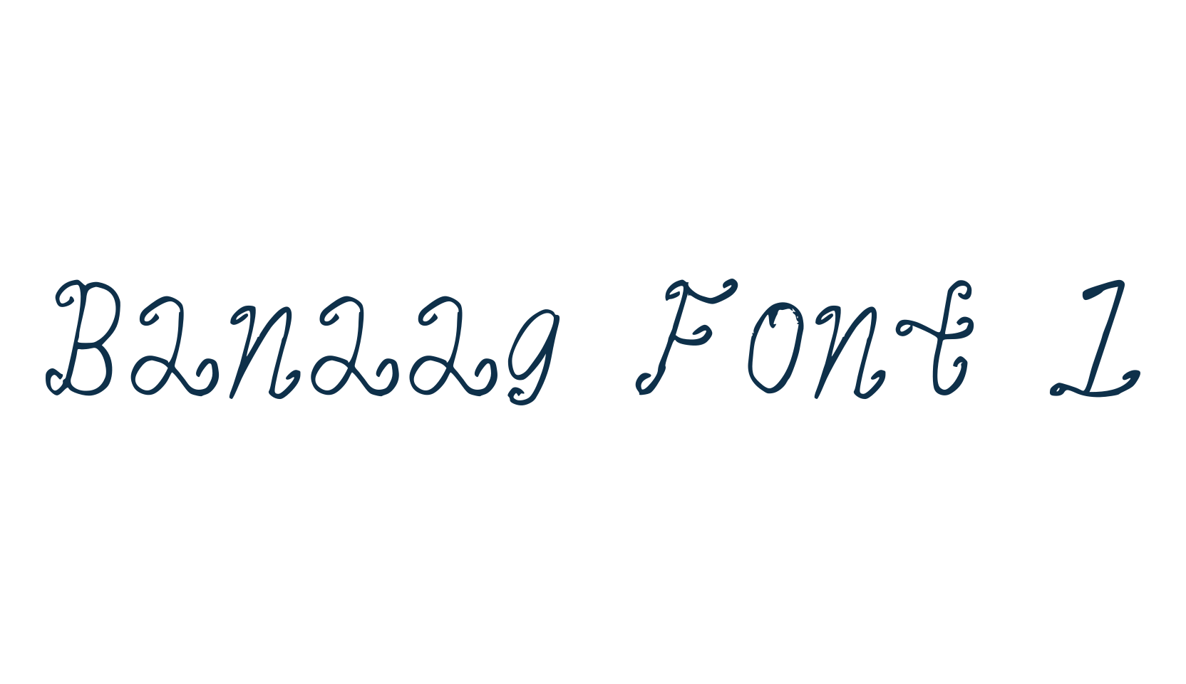Banaag Font 1, fancy curly decorative font preview