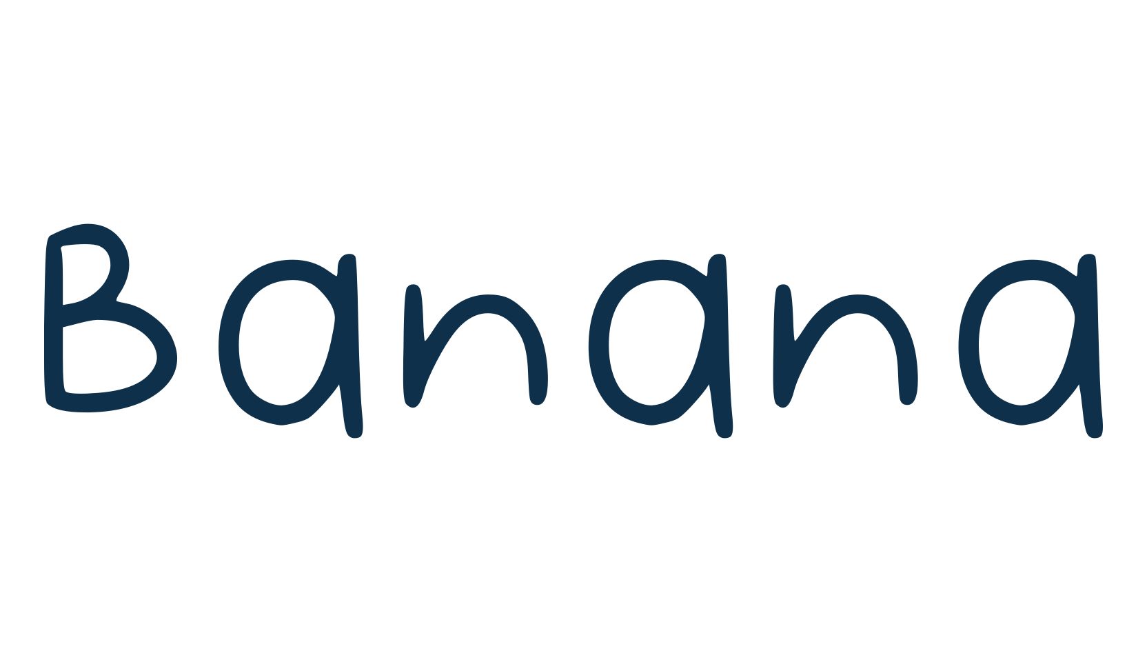 Banana, script handwritten fancy decorative calligraphy font preview