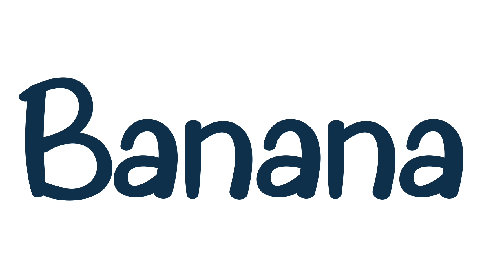 Banana (banana-7), handwriting font preview