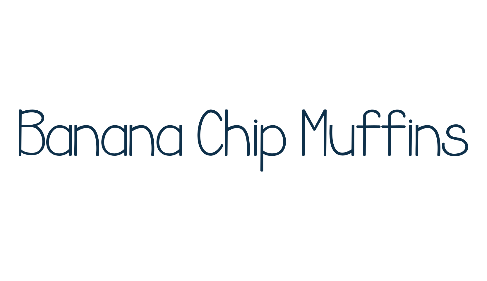 Banana Chip Muffins, fancy various decorative script calligraphy font preview
