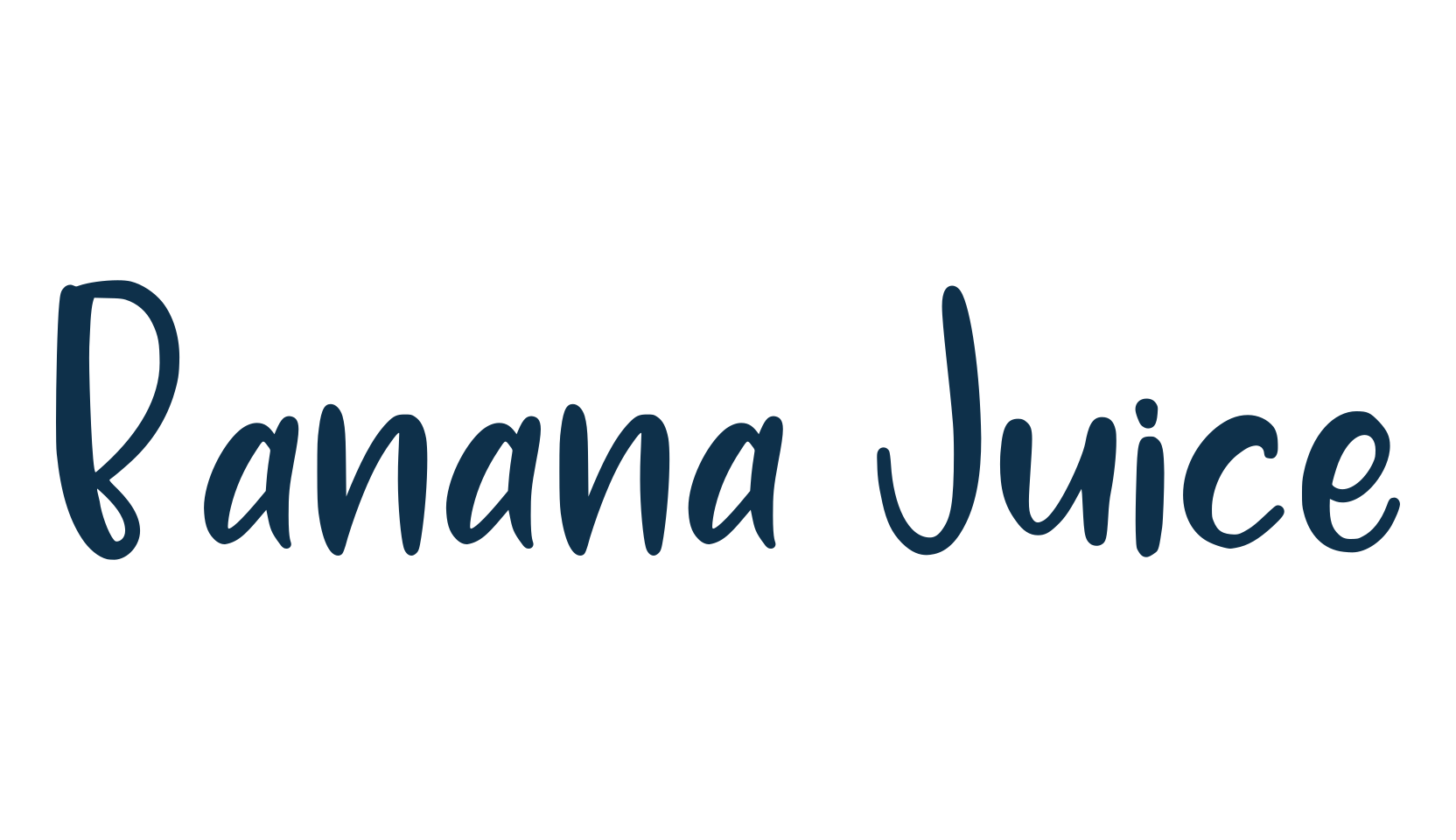Banana Juice, fancy decorative font preview