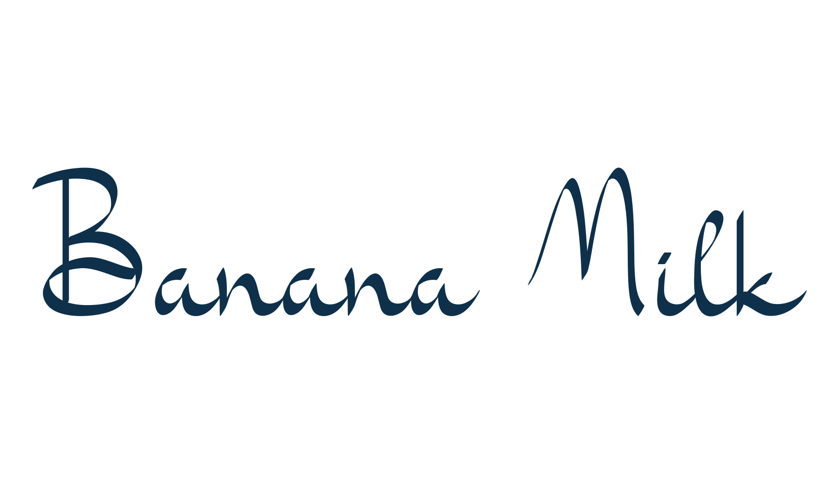 Banana Milk, fancy various decorative script calligraphy font preview