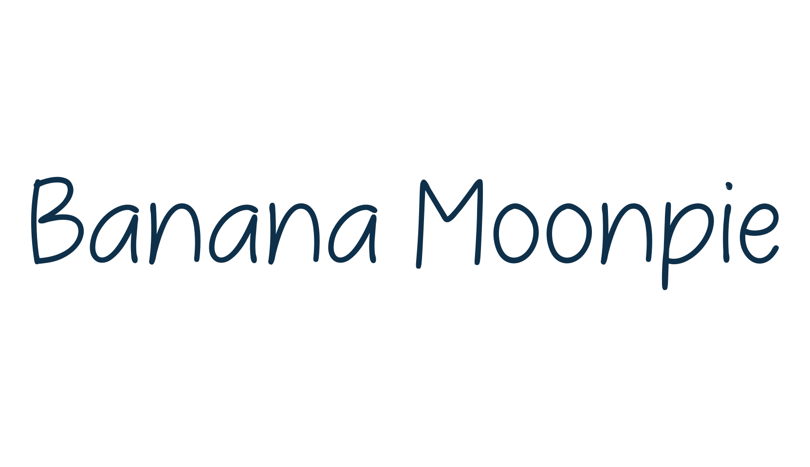 Banana Moonpie, handwriting font preview