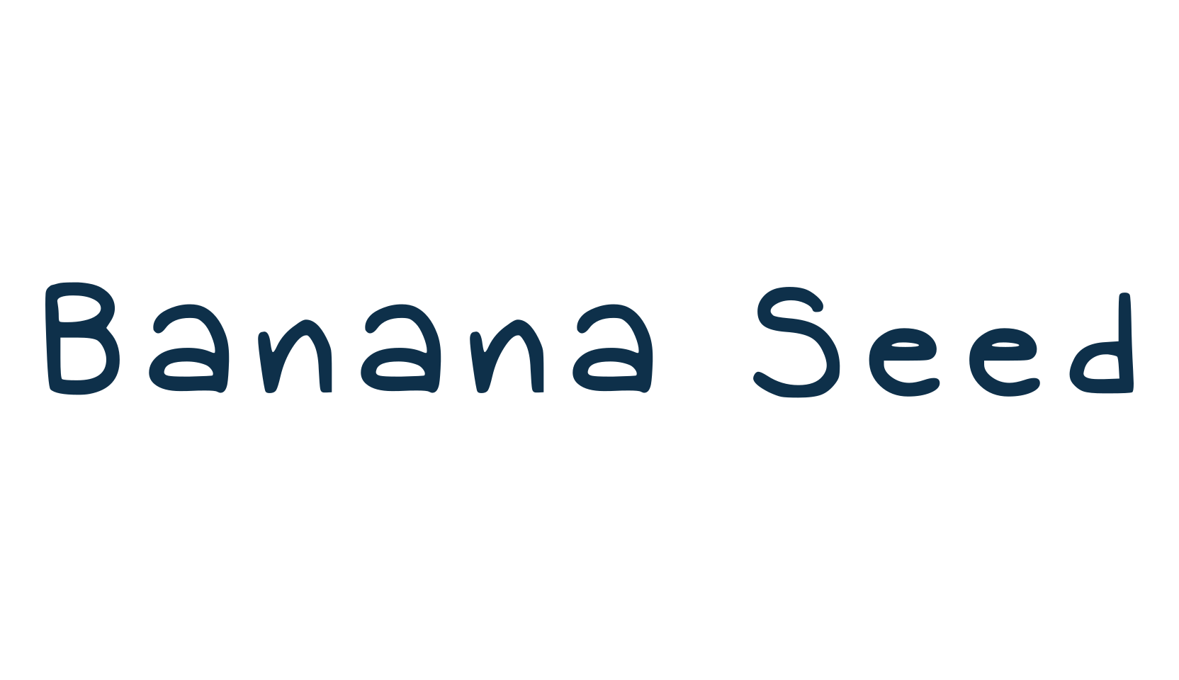 Banana Seed, handwriting font preview