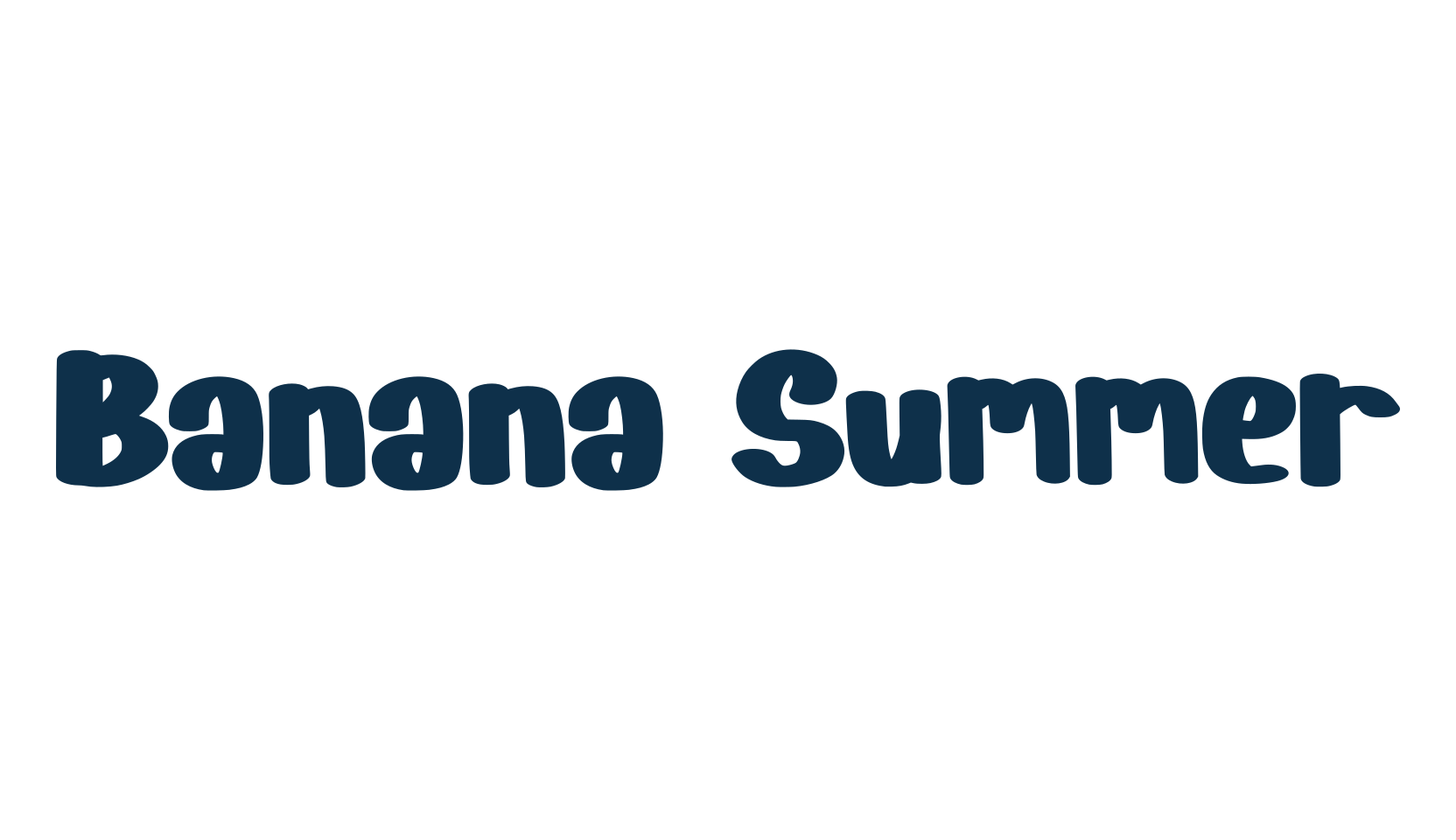 Banana Summer, fancy cartoon decorative comic font preview