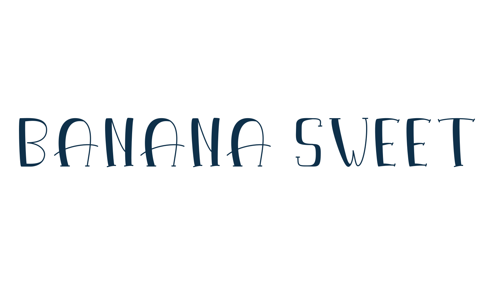 Banana Sweet, fancy cartoon decorative font preview