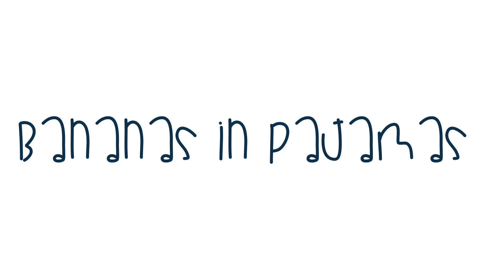 Bananas In Pajamas, script handwritten fancy decorative calligraphy font preview