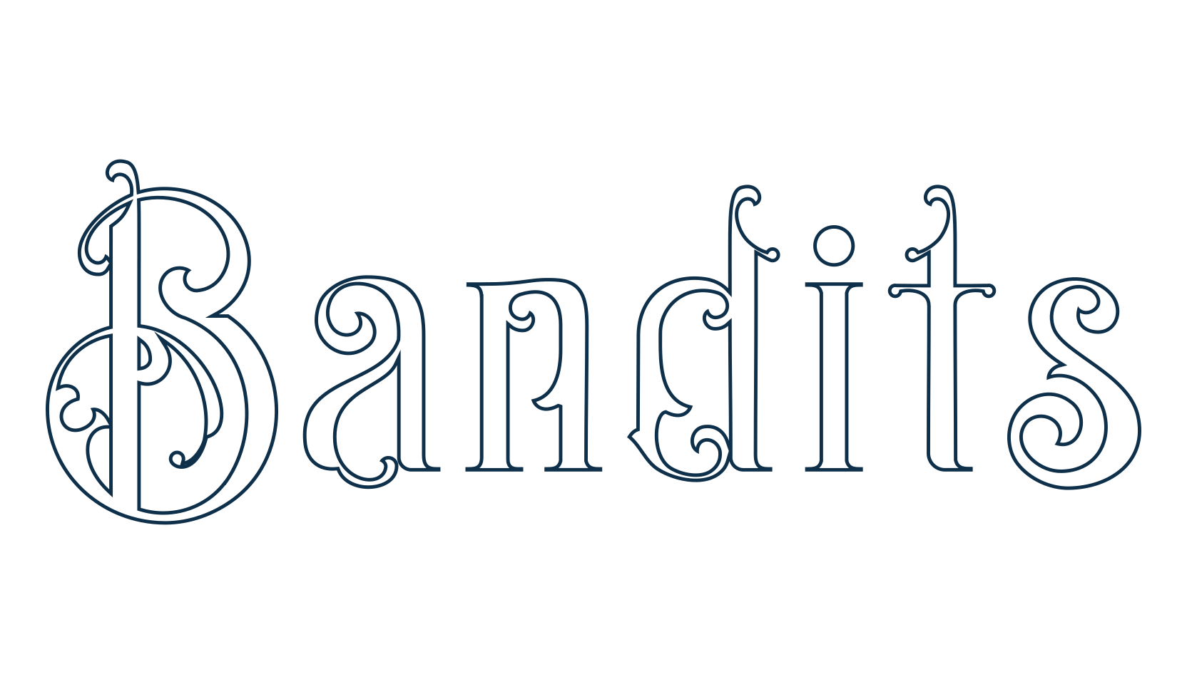 Bandits, fancy various gothic font preview