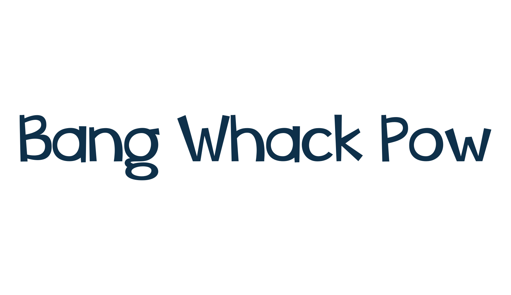 Bang Whack Pow, cartoon font preview