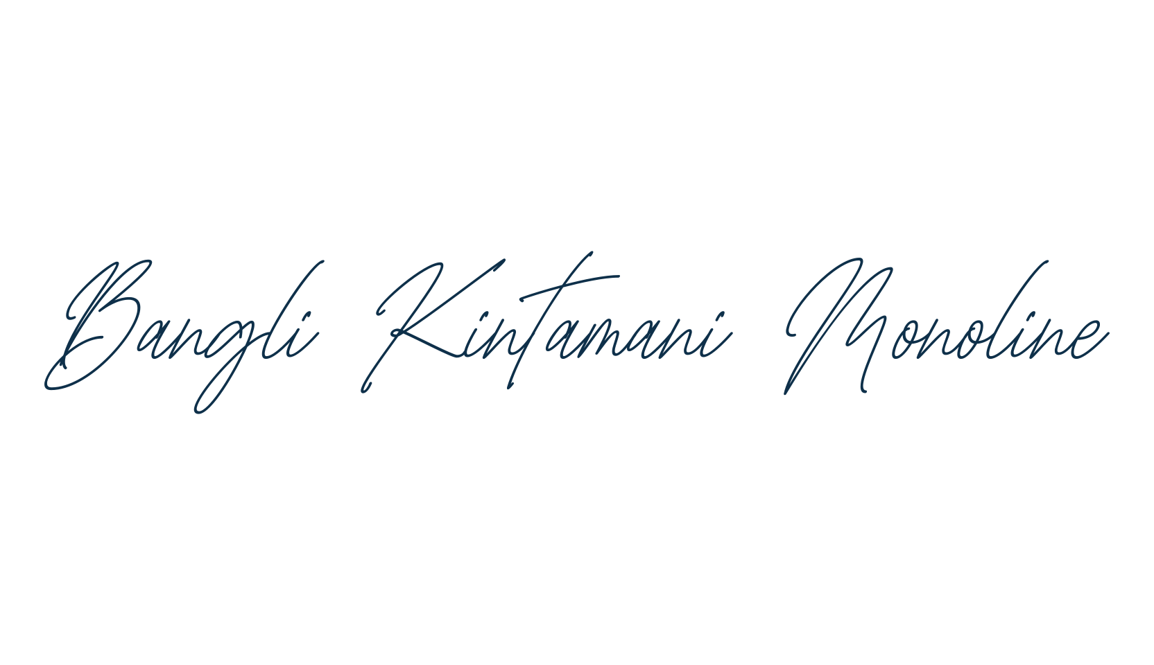 Bangli Kintamani Monoline, script handwritten fancy decorative calligraphy font preview