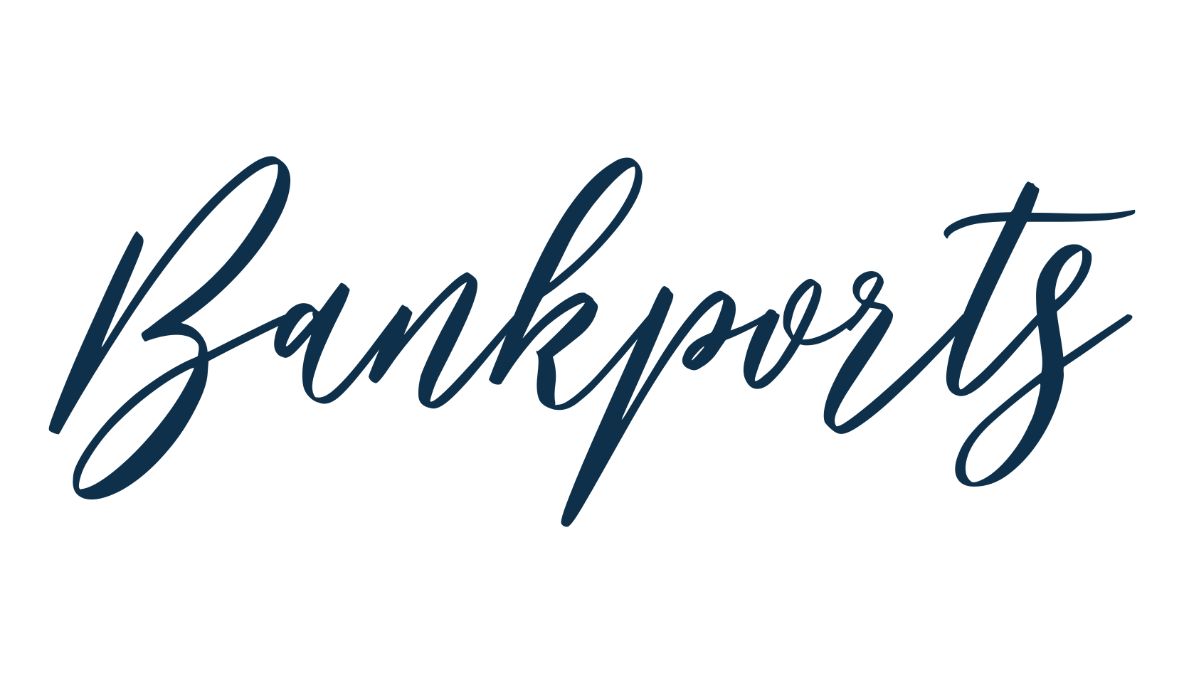 Bankports, script handwritten fancy decorative calligraphy font preview