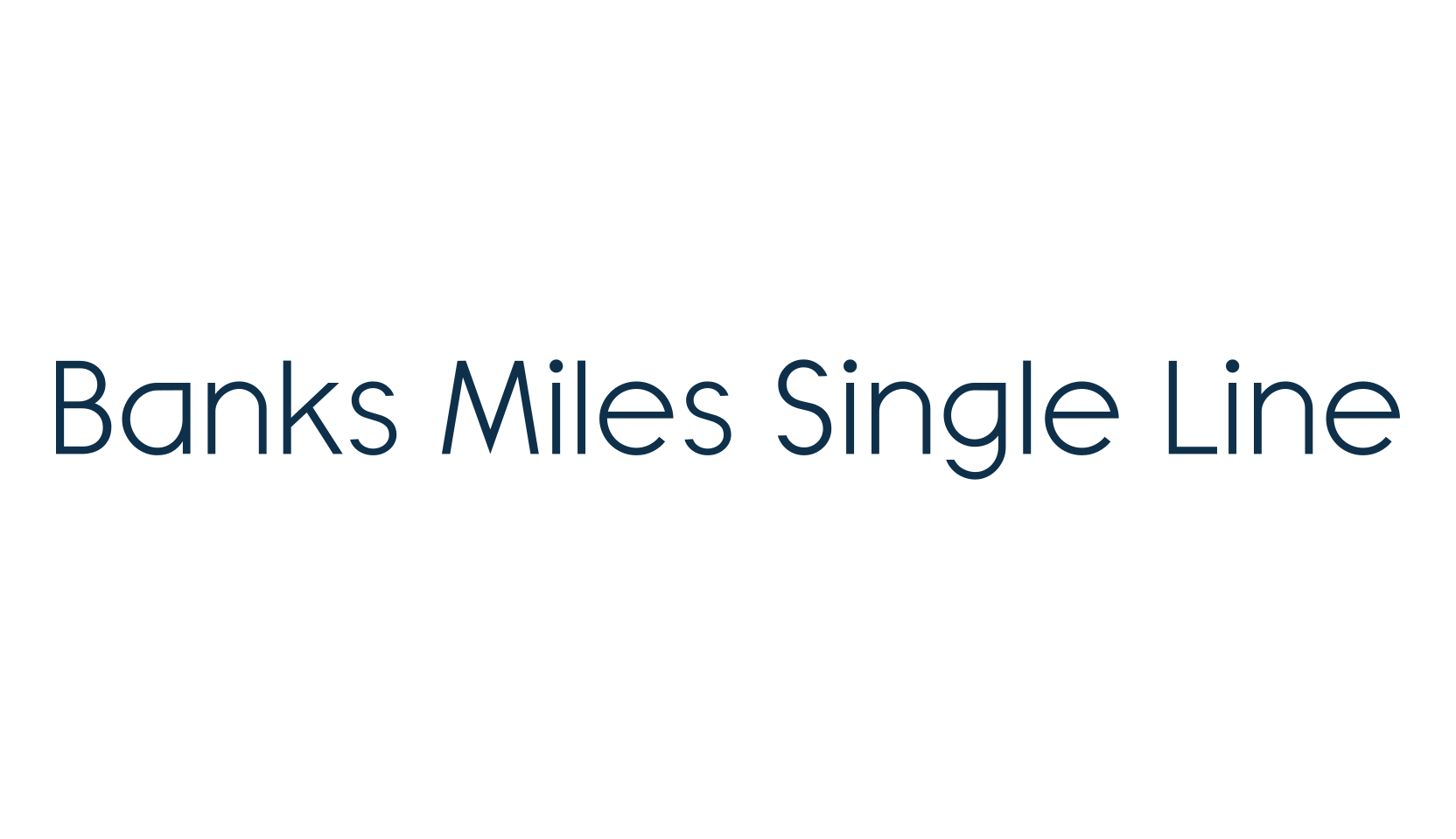 Banks Miles Single Line, basic sans serif font preview