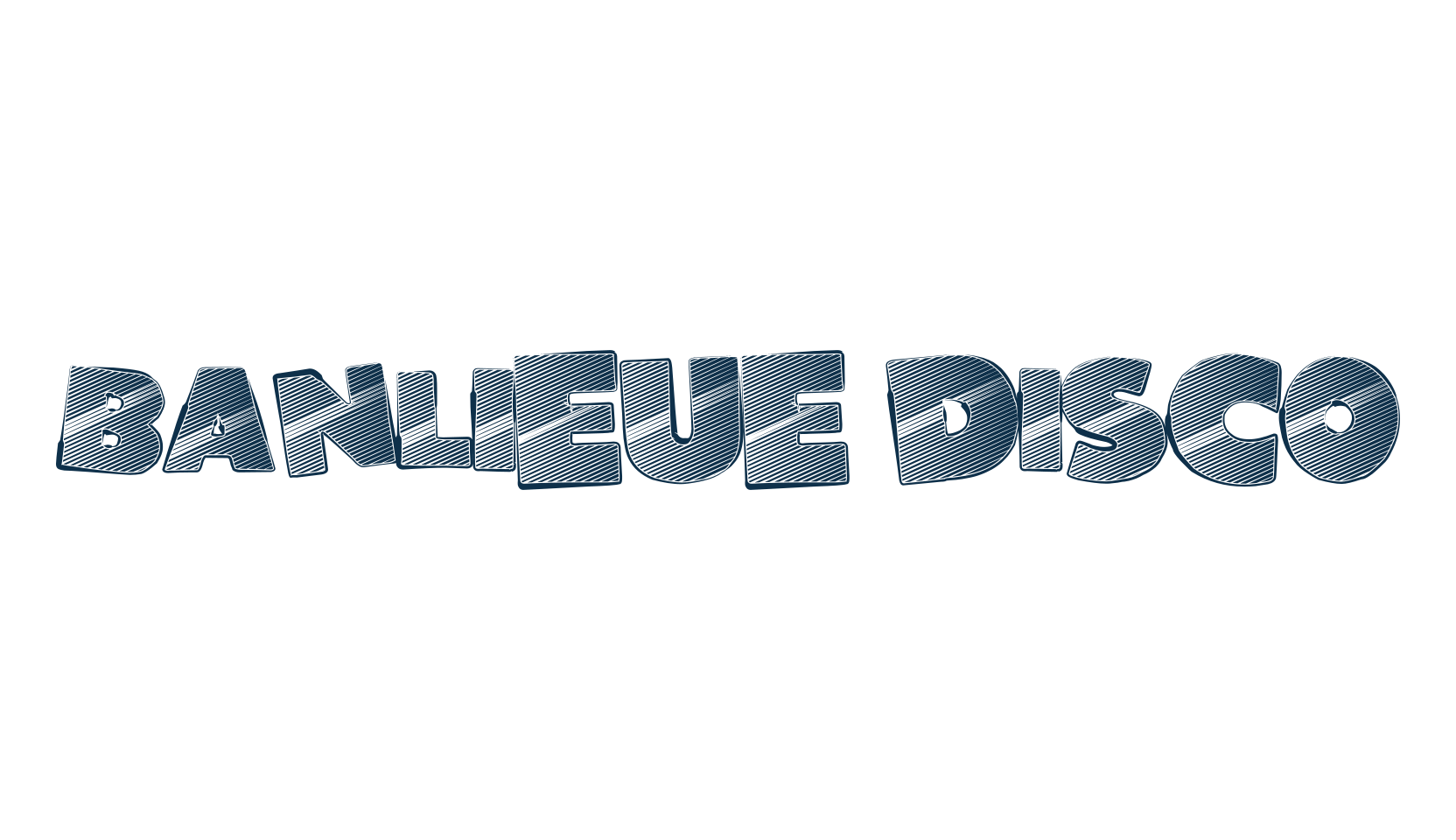 Banlieue Disco, distorted font preview