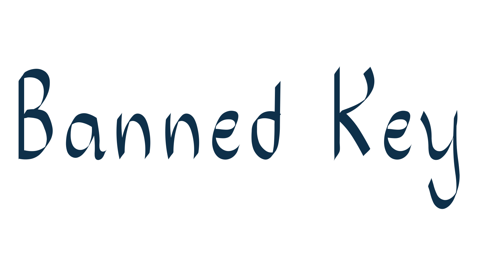 Banned Key, script handwritten fancy decorative calligraphy font preview