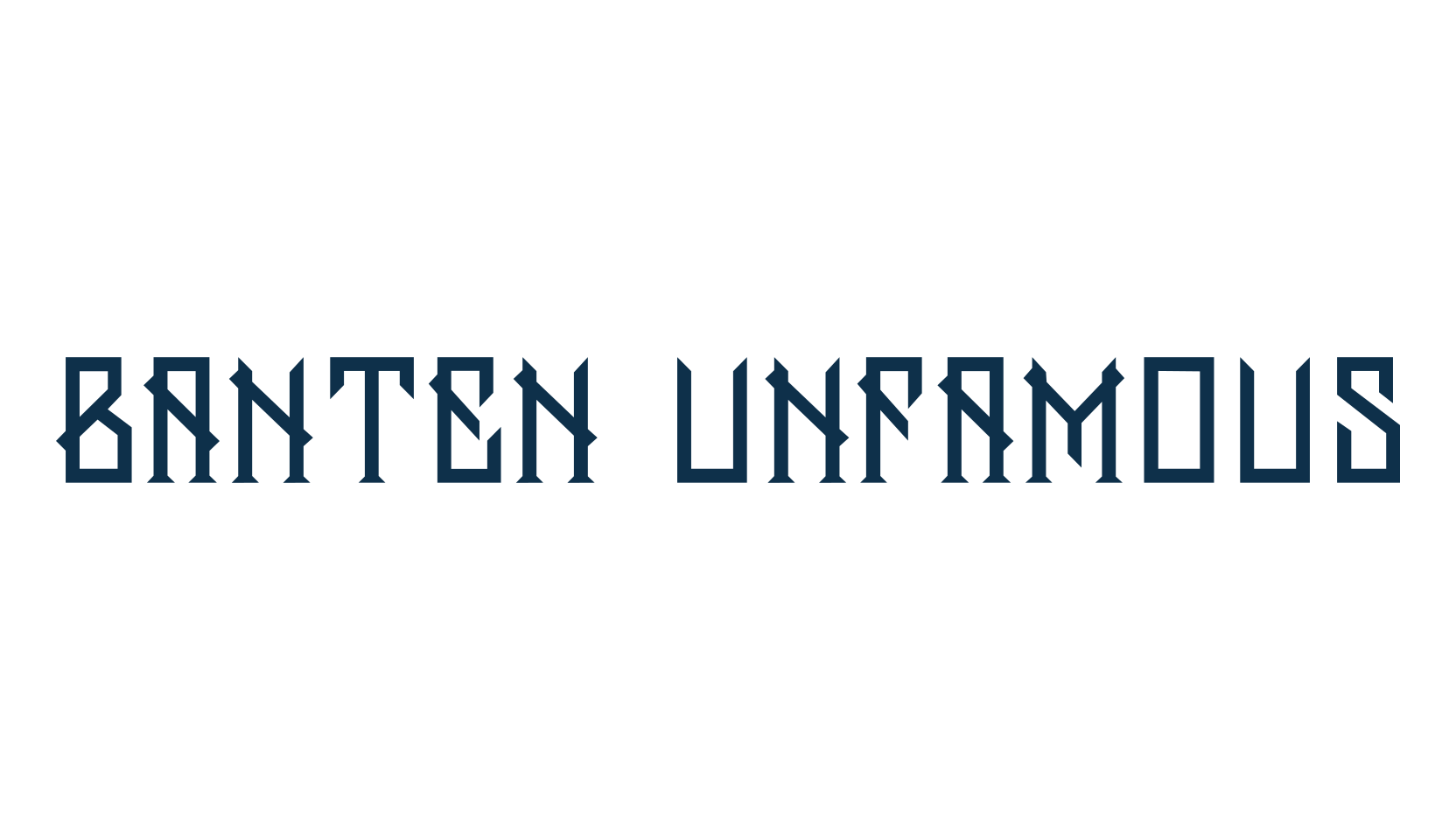 Banten Unfamous, modern font preview