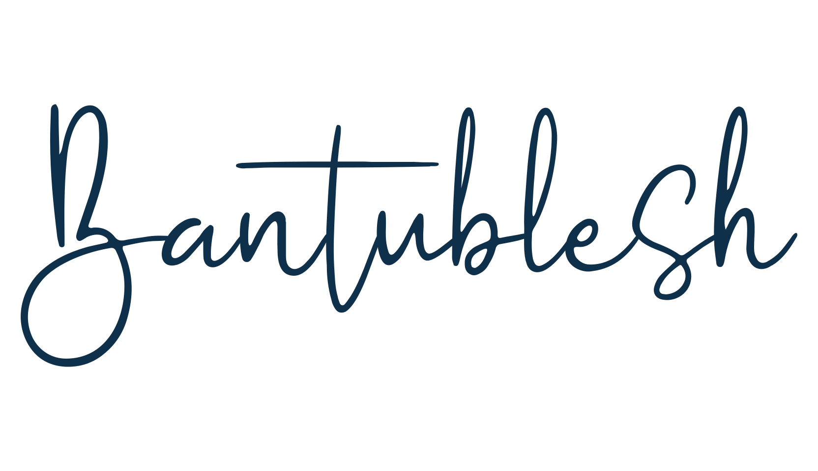 Bantublesh, script handwritten fancy decorative calligraphy font preview