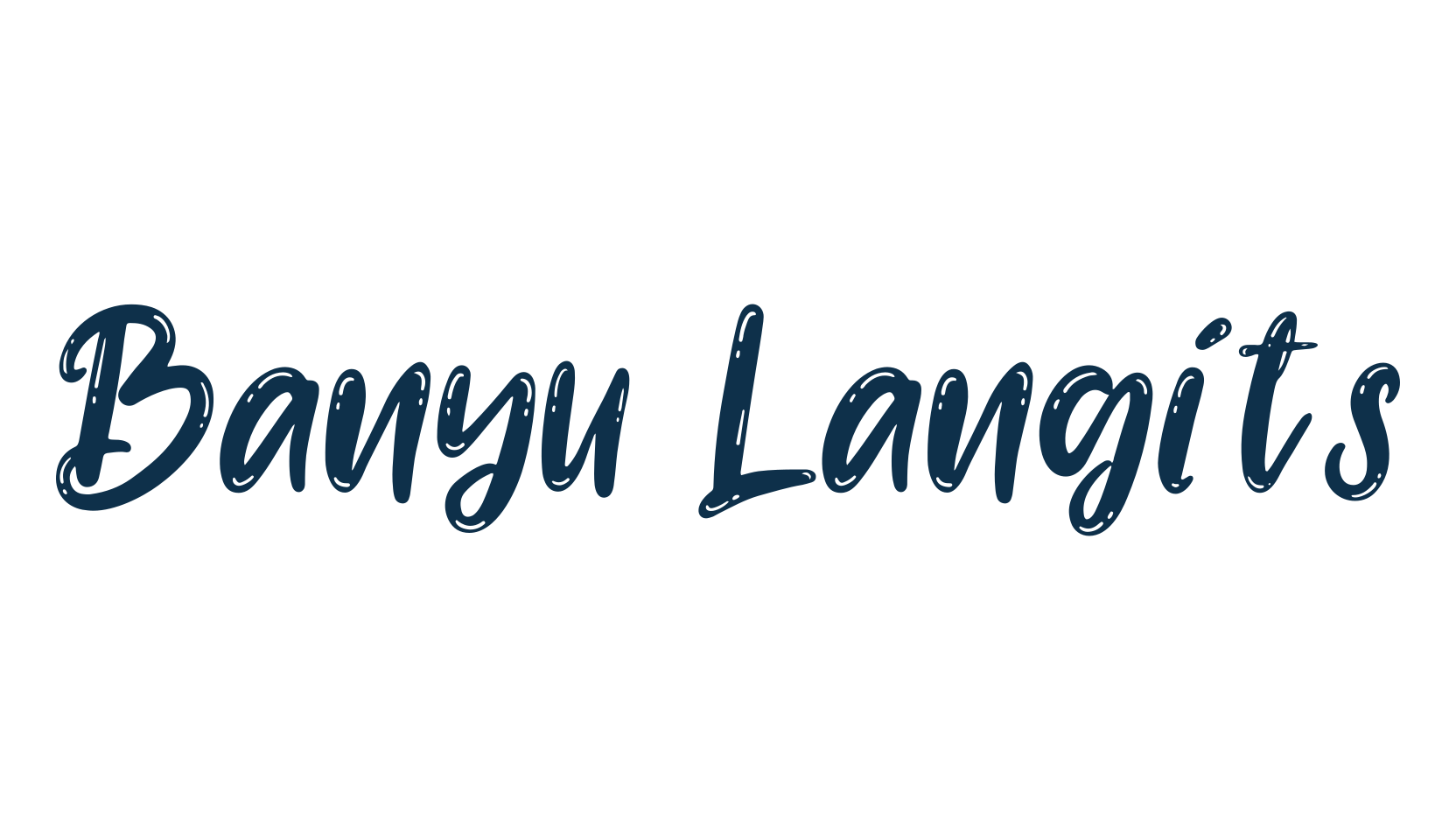 Banyu Langits, brush font preview