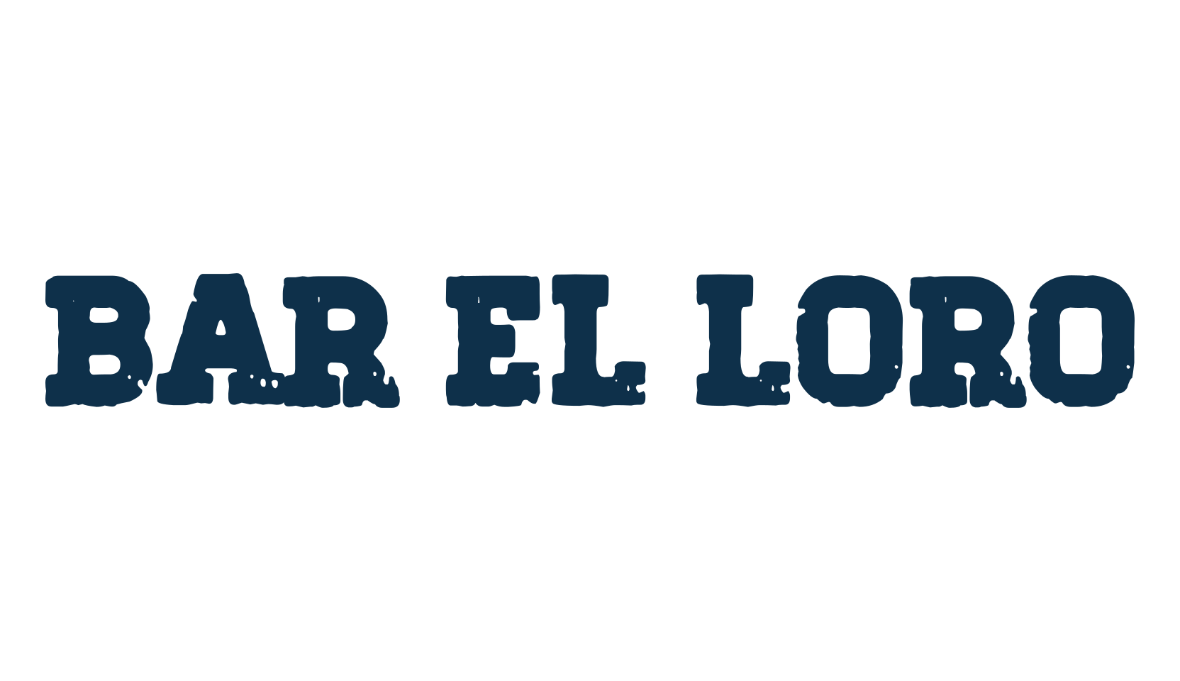 Bar El Loro, eroded font preview