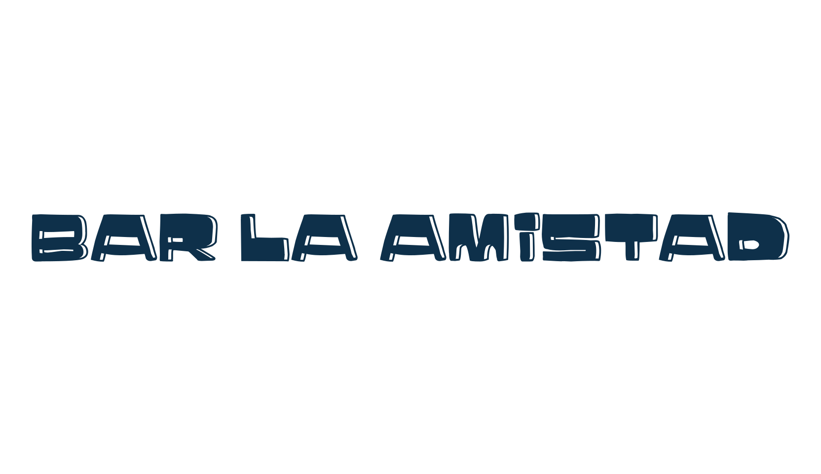 Bar La Amistad, fancy various decorative font preview