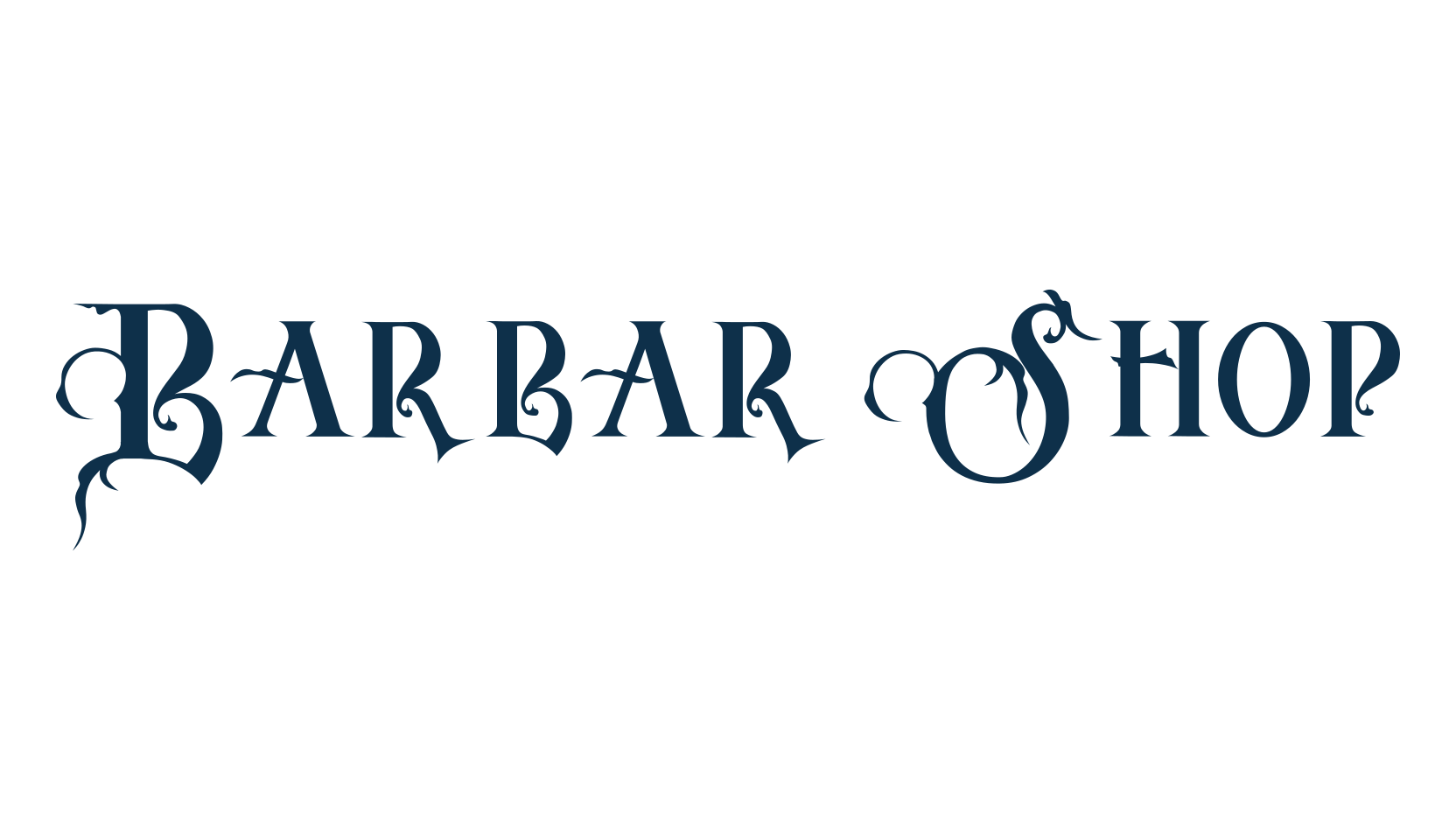 Barbar Shop, various font preview