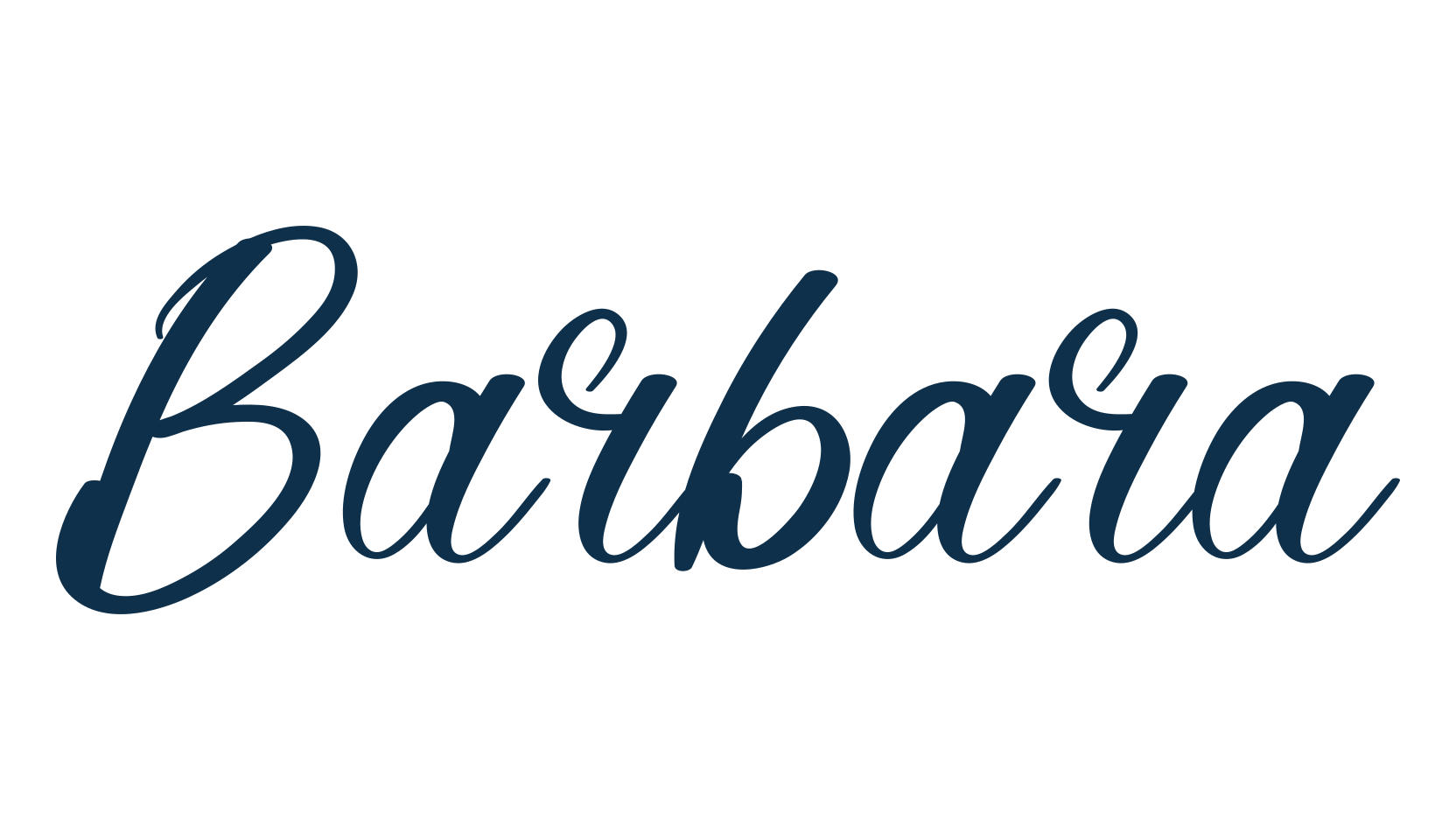 Barbara (barbara-3), fancy decorative font preview