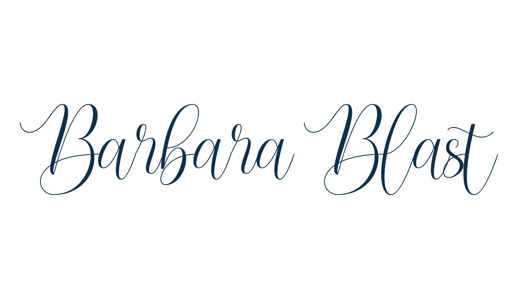 Barbara Blast, script calligraphy fancy decorative font preview