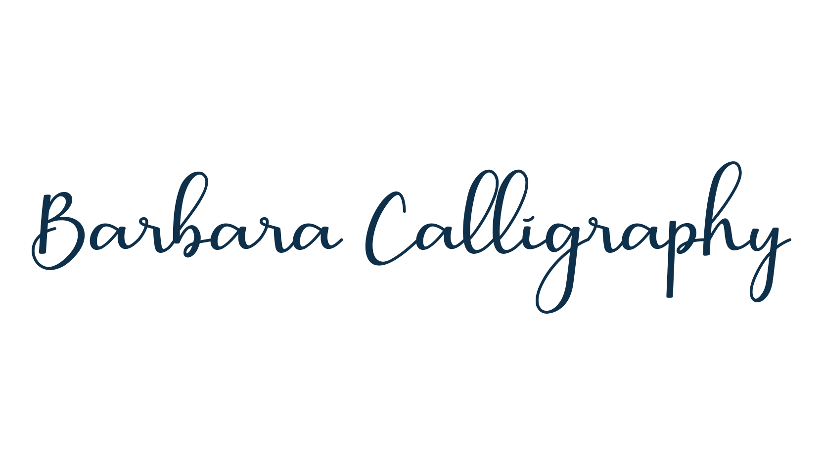 Barbara Calligraphy, script calligraphy fancy decorative font preview