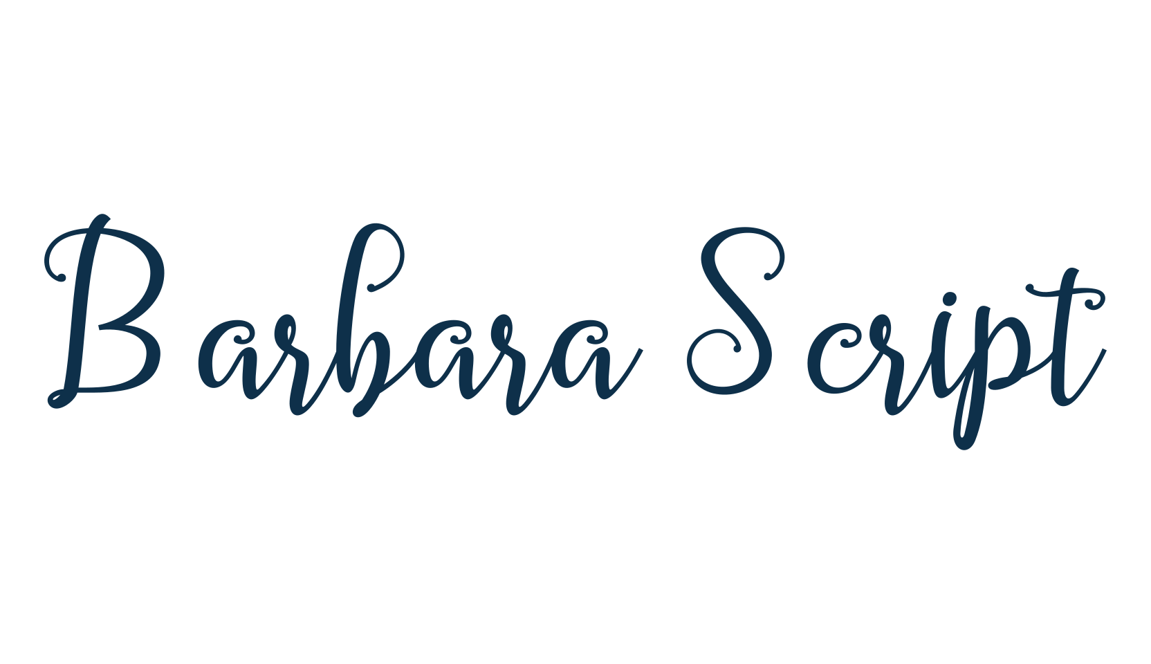 Barbara Script, script calligraphy fancy decorative font preview