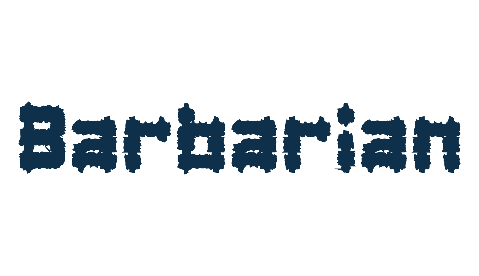 Barbarian (barbarian2), various font preview
