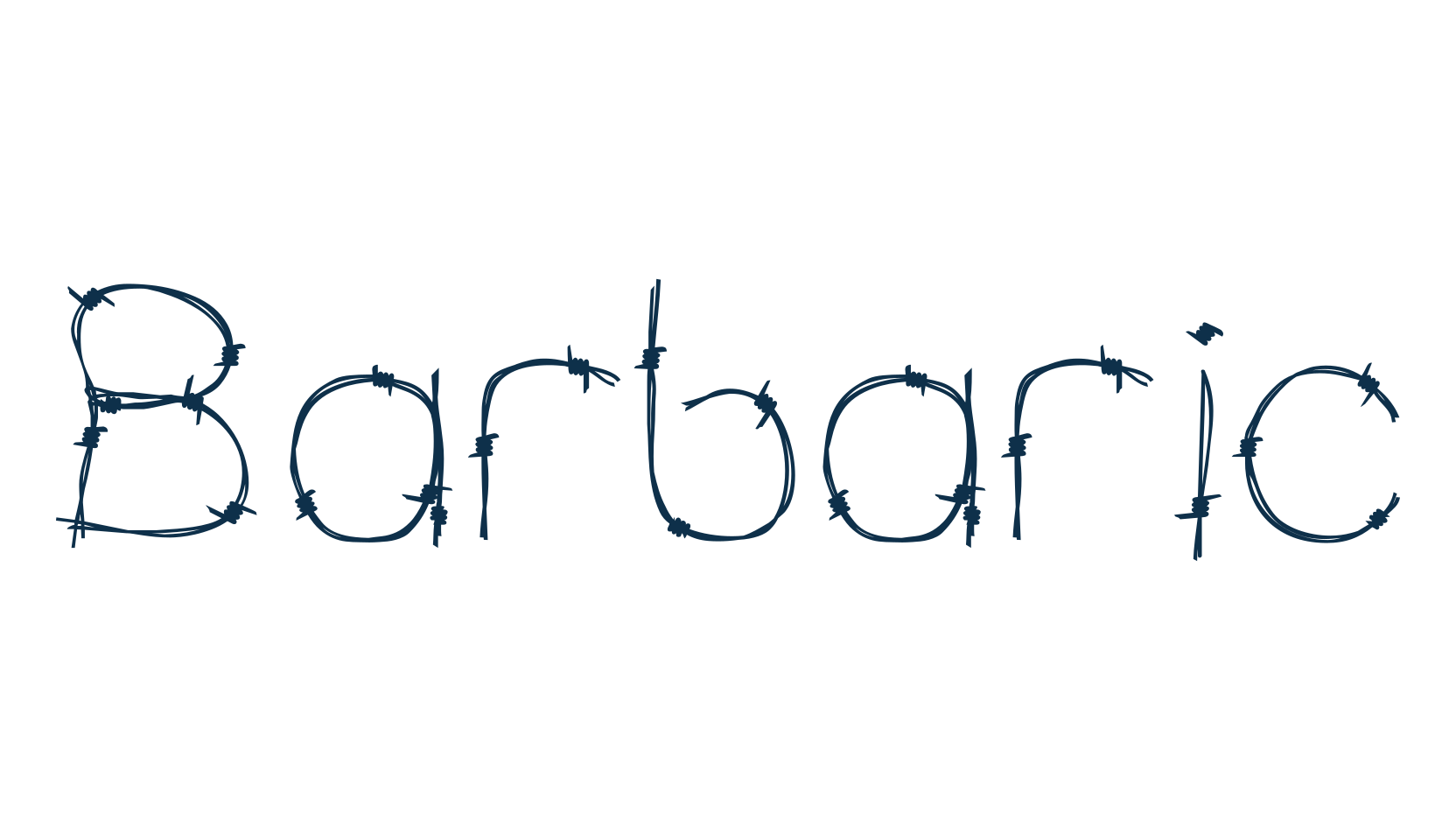 Barbaric, fancy decorative font preview