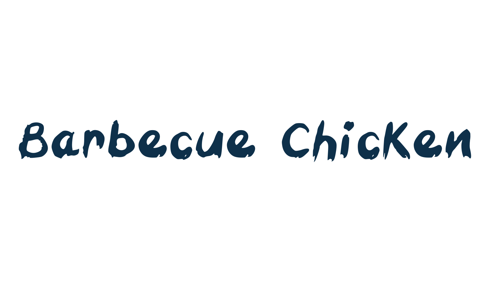 Barbecue Chicken, script brush fancy decorative calligraphy font preview