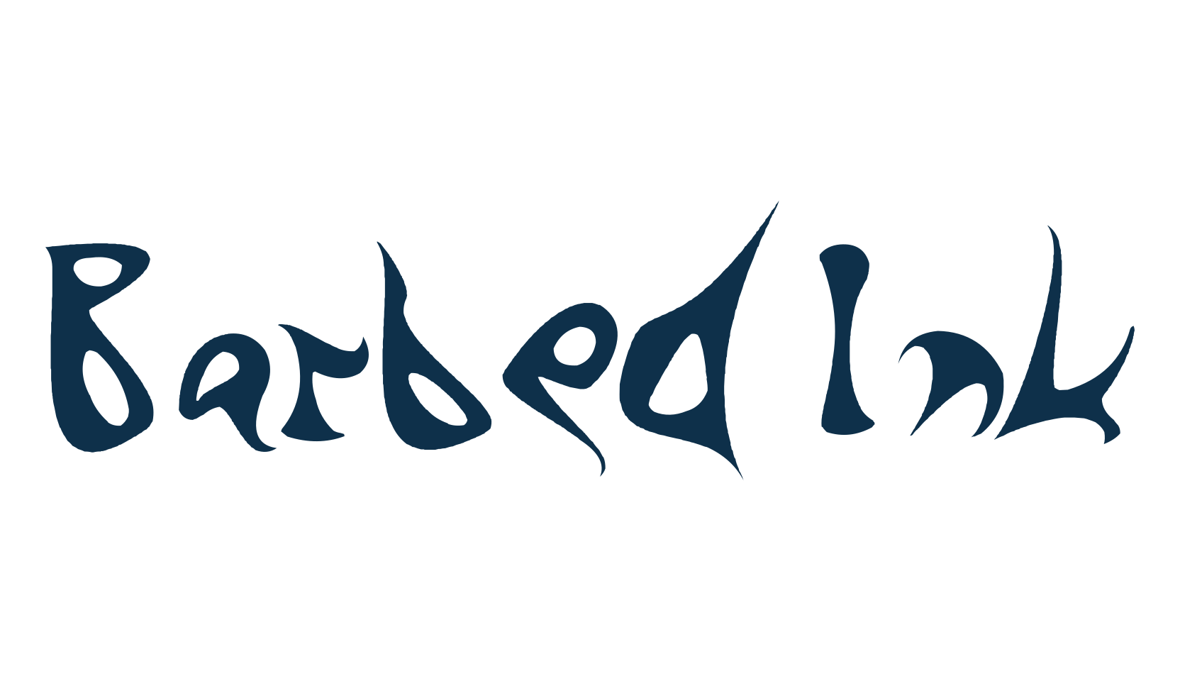Barbed Ink, fancy distorted decorative font preview