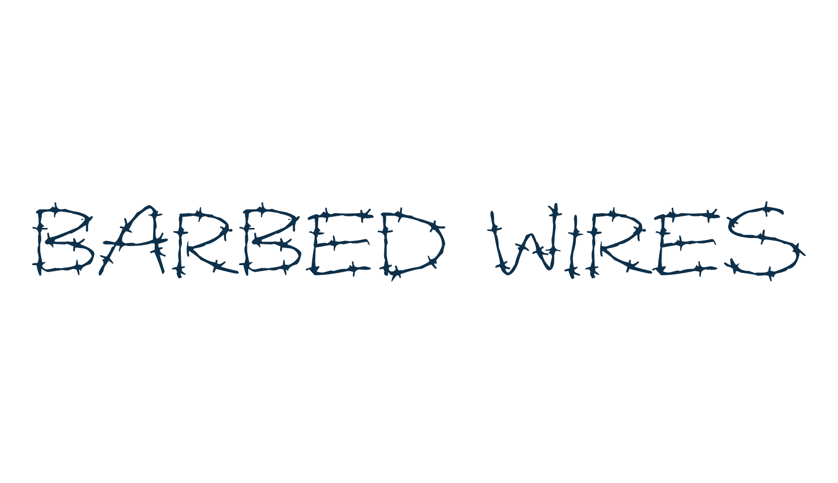 Barbed Wires, halloween font preview