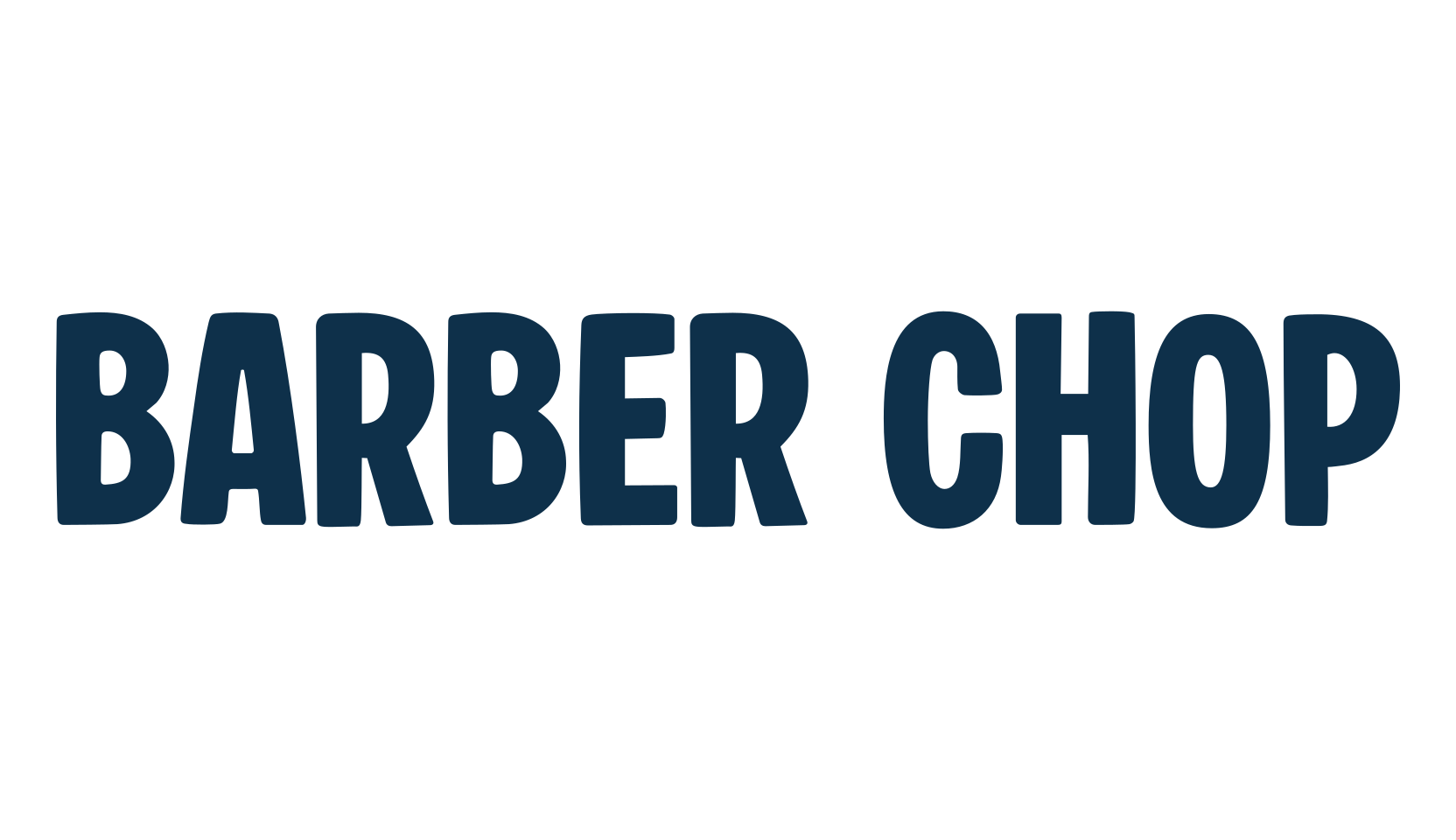 Barber Chop, cartoon font preview