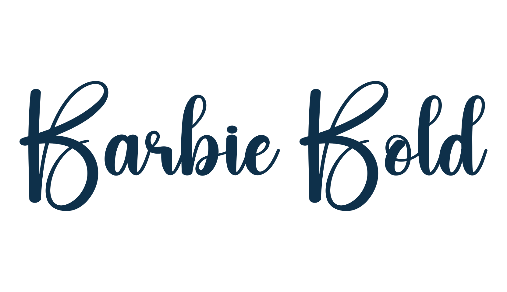 Barbie Bold, various font preview