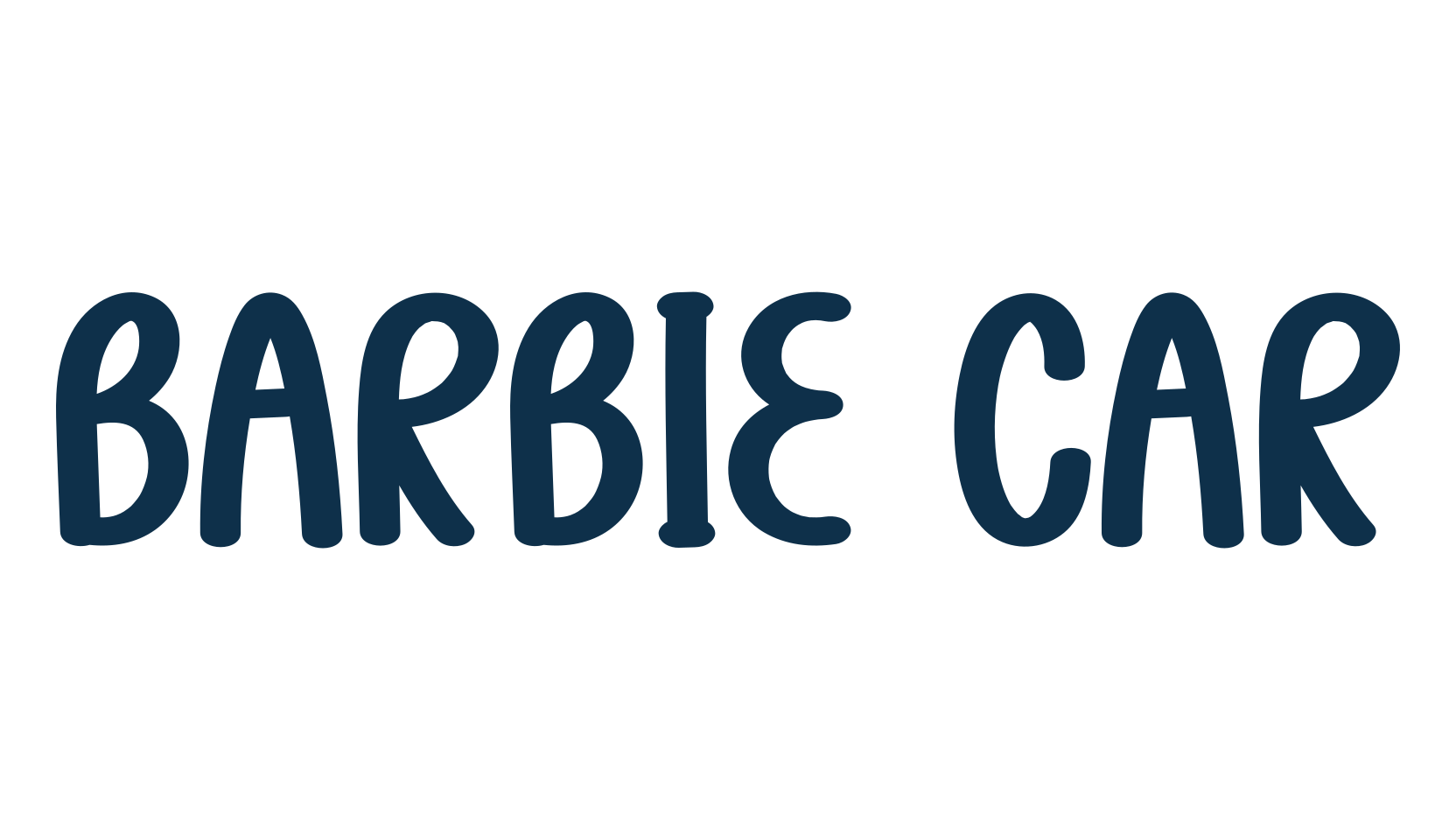Barbie Car, fancy various decorative script calligraphy font preview