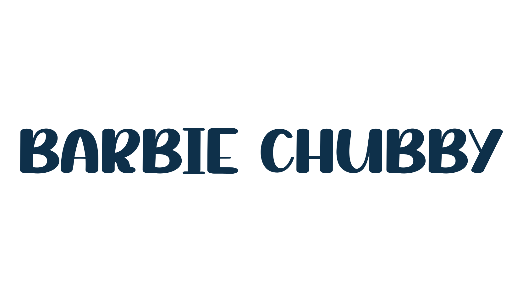 Barbie Chubby, fancy cartoon decorative font preview