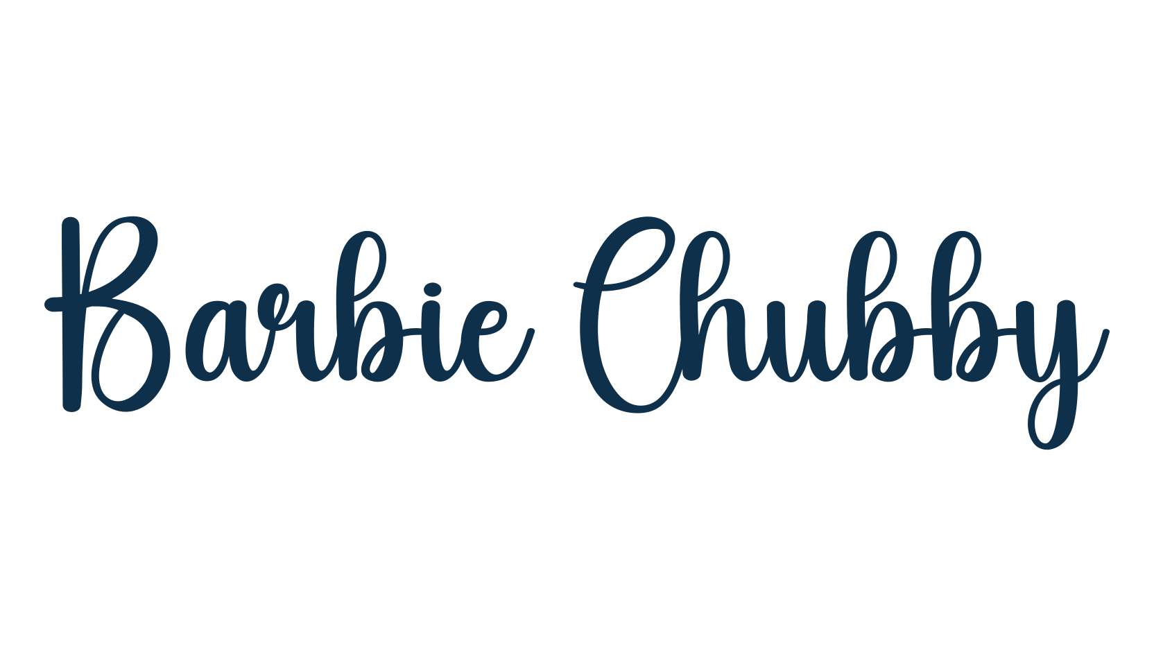 Barbie Chubby (barbie-chubby), fancy various decorative script calligraphy font preview