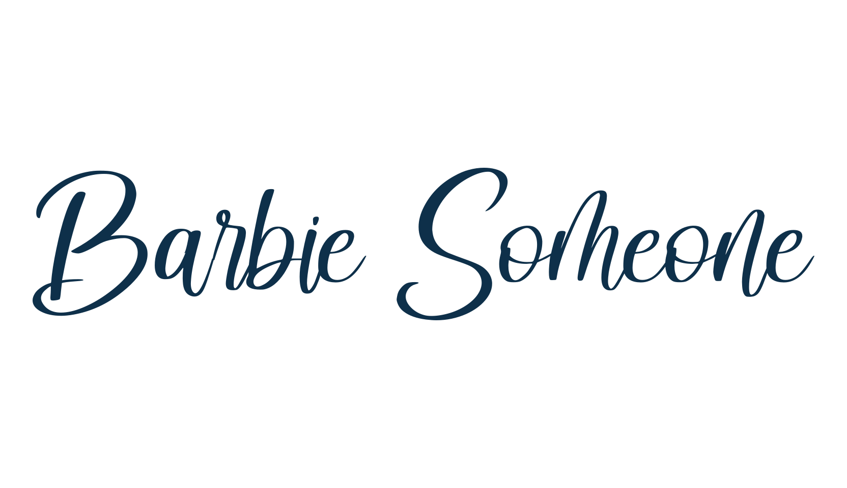 Barbie Someone, script calligraphy fancy decorative font preview